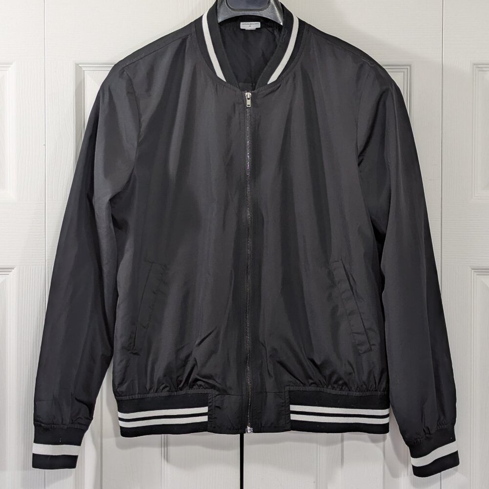 Jacqueline De Yong Lightweight Black and White Bomber Jacket
